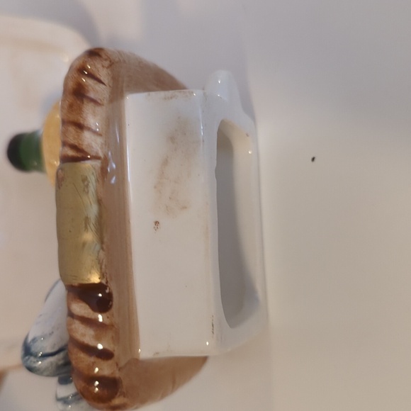 World Bazaar Inc Ceramic Miniature Fishing Basket Teapot - Picture 8 of 9